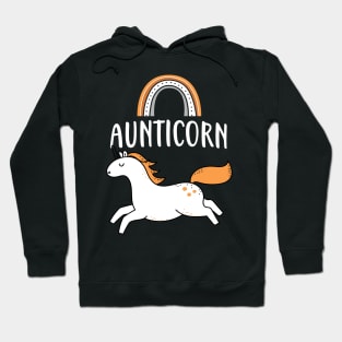 Aunticorn Aunt Cute Unicorn Family Women Hoodie